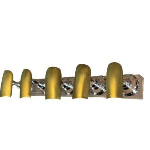 Press on nail Yellow Chrome